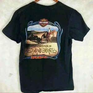 HARLEY DAVIDSON Motorcycles Black Adult Sz M T-Shirt United Arab Emirates 2008